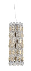 Фото Светильник подвесной Crystal Lux LIRICA SP3 CHROME/GOLD-TRANSPARENT