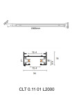 Фото 2 Шинопровод однофазный с питанием и заглушкой Crystal Lux CLT 0.11 01 L2000 WH