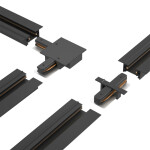 Фото 4 Шинопровод встраиваемый однофазный с питанием и заглушкой Crystal Lux CLT 0.121 01 L1000 BL