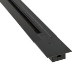 Фото 1 Шинопровод встраиваемый однофазный с питанием и заглушкой Crystal Lux CLT 0.121 01 L2000 BL