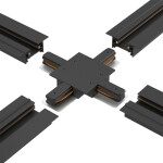 Фото 3 Соединитель X-образный (однофазный) для встраиваемого шинопровода Crystal Lux CLT 0.2211 04 BL