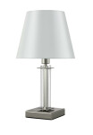 Фото Настольная лампа Crystal Lux NICOLAS LG1 NICKEL/WHITE