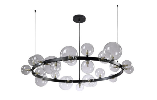 Фото Люстра Crystal Lux AGATA SP24 V2 BLACK/TRANSPARENTE