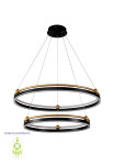 Фото Люстра Crystal Lux FERNANDO SP123W LED D600+800 BLACK/GOLD
