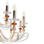 Фото 2 Люстра Crystal Lux CATARINA SP12+6 V2 GOLD/TRANSPARENT-COGNAC