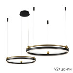 Фото 1 Люстра Crystal Lux FERNANDO SP123W LED  BLACK/GOLD