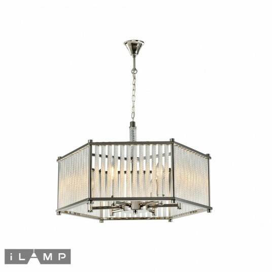 Фото Подвесная люстра iLamp Rich P9509-6 Nickel