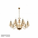 Фото 1 Подвесная люстра iLamp Mercury P9448-10+5 Gold