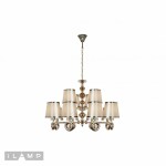 Фото Подвесная люстра iLamp Brooklyn P2401-8+4 Nickel