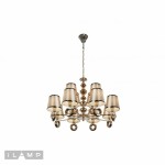 Фото 1 Подвесная люстра iLamp Brooklyn P2401-8+4 Nickel