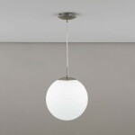 Фото 4 CL941251 Шар 25см Белый+Хром Мат. Подвес