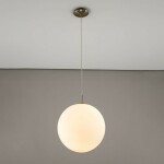 Фото 3 CL941301 Шар 30см Белый+Хром Мат. Подвес