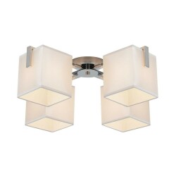 Фото CL465141 Стенли Хром+Белый Св-к Люстра