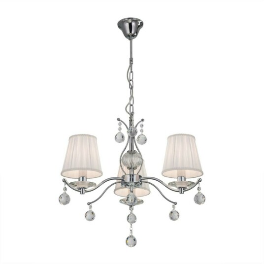 Фото CL438131 Шелли Хром+Белый Св-к Люстра