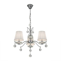 Фото CL438131 Шелли Хром+Белый Св-к Люстра
