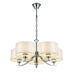 Фото CL466150 Эвита Хром+Белый Св-к Люстра