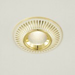 Фото 4 CLD042NW2 Дзета Белый+Золото  Св-к Встр. 7W*3500K