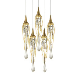 Фото Подвесной светильник Goddess Tears 5R gold