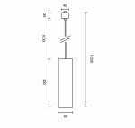 Фото 3 Трековый подвесной светильник Technical TR025-1-GU10-B