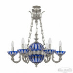 Фото Подвесной светильник бронзовый 71003P/6/175 Ni P Clear-Blue/H-1H Y8 FA4S