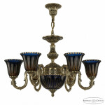 Фото Люстра бронзовая 71203P/6/175 GB P2 U Amber-Blue H-1K