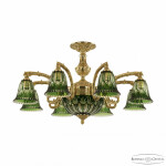 Фото Люстра бронзовая 71212P/8/210 G P2 D Clear-Green/H-1I