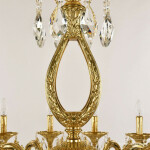 Фото 2 Люстра бронзовая с хрусталём 71301/12/360 A G