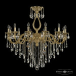 Фото Люстра бронзовая с хрусталём 71301/12/360 B G