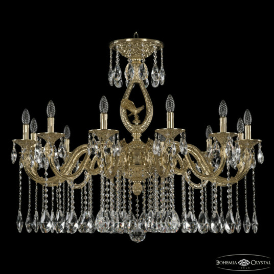 Фото Люстра бронзовая с хрусталём 71401/12/360 A G FE1S