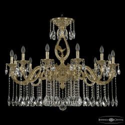 Фото Люстра бронзовая с хрусталём 71401/12/360 A G FE1S