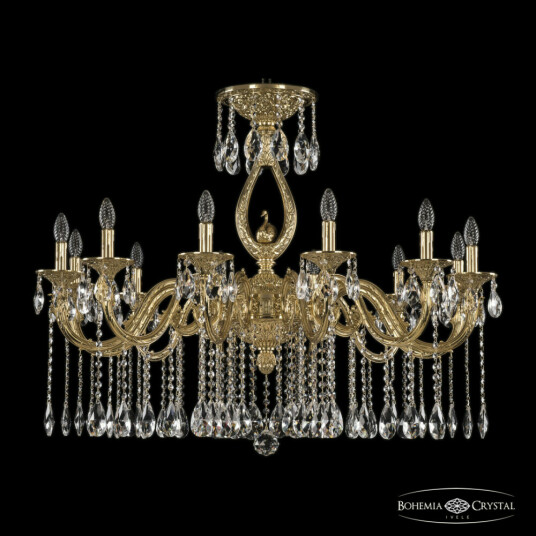 Фото Люстра бронзовая с хрусталём 71401/12/360 A G FS2B