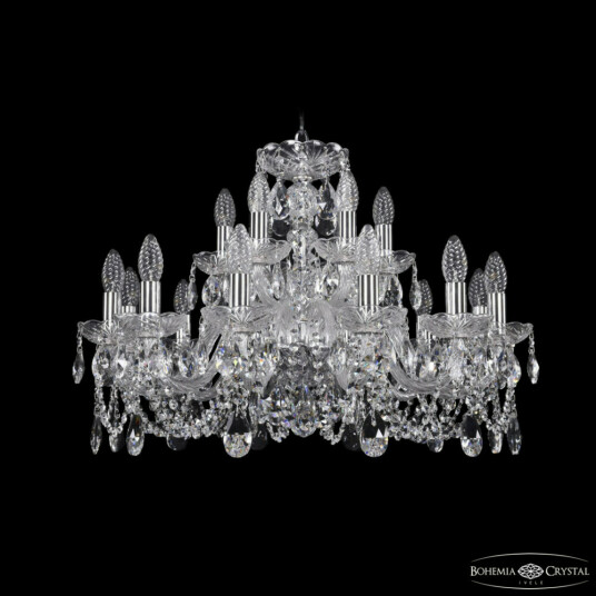 Фото Люстра хрустальная 1402/12+6/240 Ni