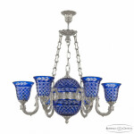 Фото 1 Подвесной светильник бронзовый 71003P/6/175 Ni P2 U Clear-Blue/H-1J