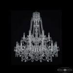 Фото Люстра хрустальная 1411/12+6/300/XL-99/2d Ni