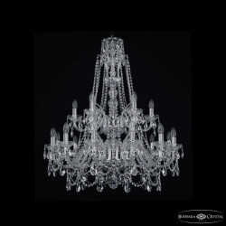 Фото Люстра хрустальная 1411/12+6/300/XL-99/2d Ni