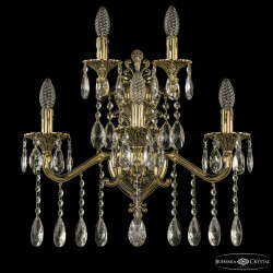 Фото Бра бронзовые с хрусталём 7202B16/3+2/210 A GB
