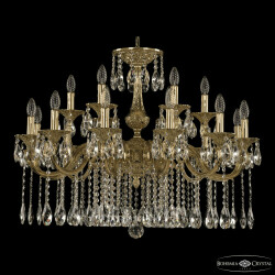 Фото Люстра бронзовая с хрусталём 72101/12+6/300 A G