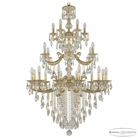 Фото Люстра бронзовая с хрусталём 72108/12+6+6/300/3d B GW