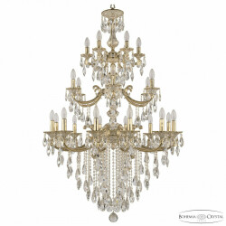 Фото Люстра бронзовая с хрусталём 72108/12+6+6/300/3d B GW