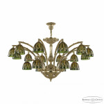 Фото Люстра бронзовая 72111/12+6/420 AZ G P1 D Amber-Green/H-1I