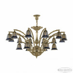 Фото Люстра бронзовая 72111/12+6/420 AZ G P2 D Amber-Blue/H-1H