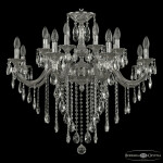 Фото Люстра бронзовая с хрусталём 72118/16/285 B Ni