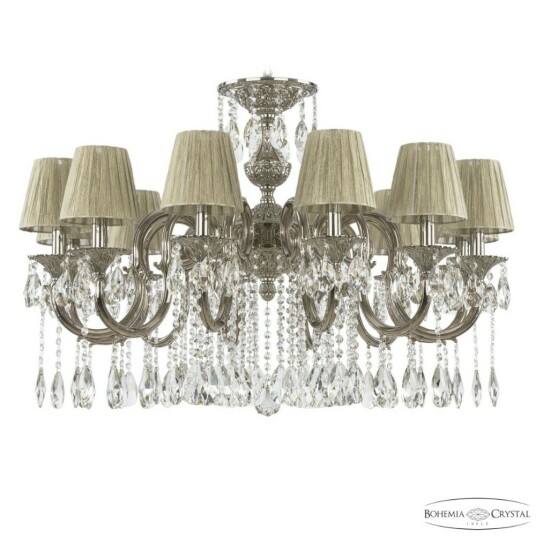 Фото Люстра бронзовая с хрусталём с абажурами 72203/12/300 A Ni ST10