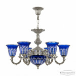 Фото Люстра бронзовая 72203P/6/175 Ni P2 U Clear-Blue/H-1I