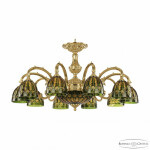 Фото Люстра бронзовая 72209P/10/250 G P1 D Amber-Green/H-1I