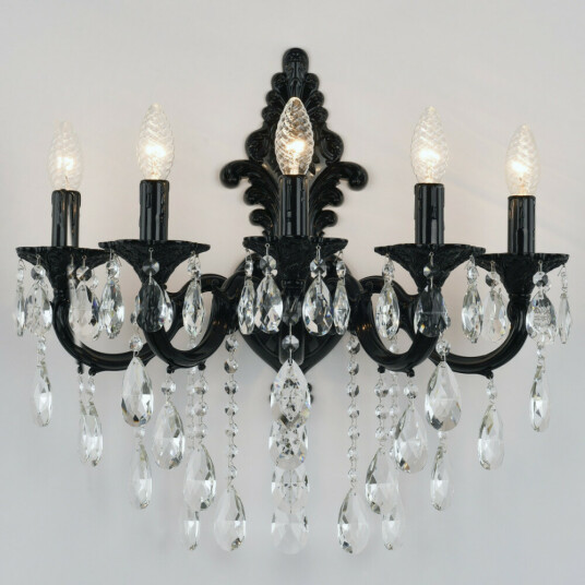 Фото Бра хрустальные AL7801B15/5/210 B BG Bohemia Ivele Crystal