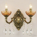 Фото 1 Бра хрустальные AL7801B10/2/175 A AGB P Amber/M-1H Bohemia Ivele Crystal