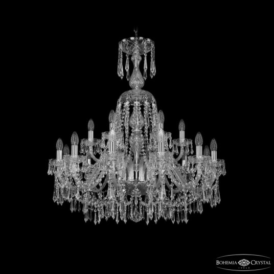 Фото Люстра хрустальная 1403/12+6/300/XL-95 Ni Bohemia Ivele Crystal