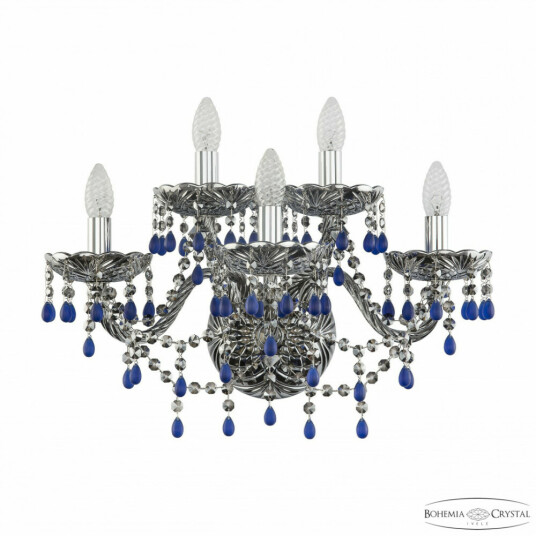 Фото Бра хрустальные 1410B/3+2/195/XL Ni V3001 M781 Bohemia Ivele Crystal