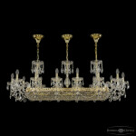 Фото 2 Люстра хрустальная 1453/14/195/1000 G Bohemia Ivele Crystal